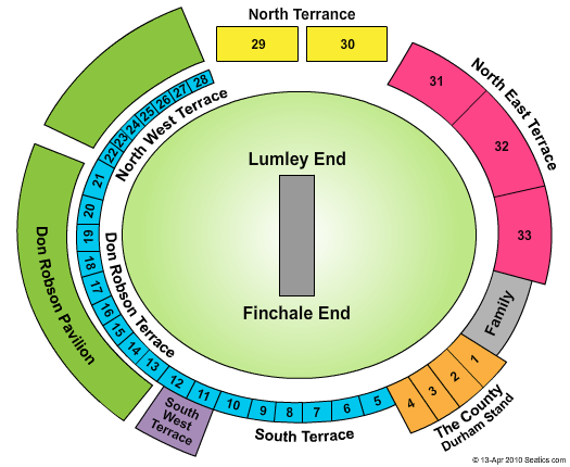 Durham County Cricket Club Cricket Seating Chart